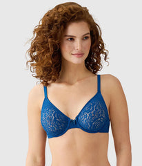 Halo Lace Underwire Bra: Poseidon