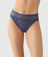 Lace Kiss Hi-Leg: Crown Blue