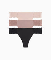 b.bare Thong Panty Pack: Rose Smoke/Antler/Night