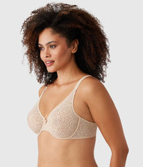 Halo Lace Underwire Bra: Sand