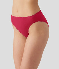 Inspired Eyelet Hi-Leg: Cerise