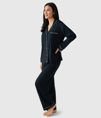 Lease to Lounge Pajama Set: Black