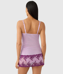 Embrace Lace® Chemise: Lavender Sage/Dark Purple