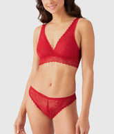 No Strings Attached Bralette: Crimson Red
