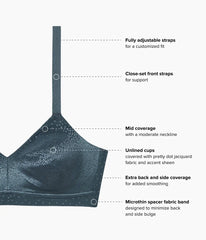 Back Appeal® Wire Free Bra: Dark Slate