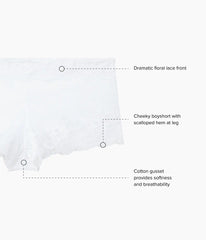 Modern Affair Boyshort: White