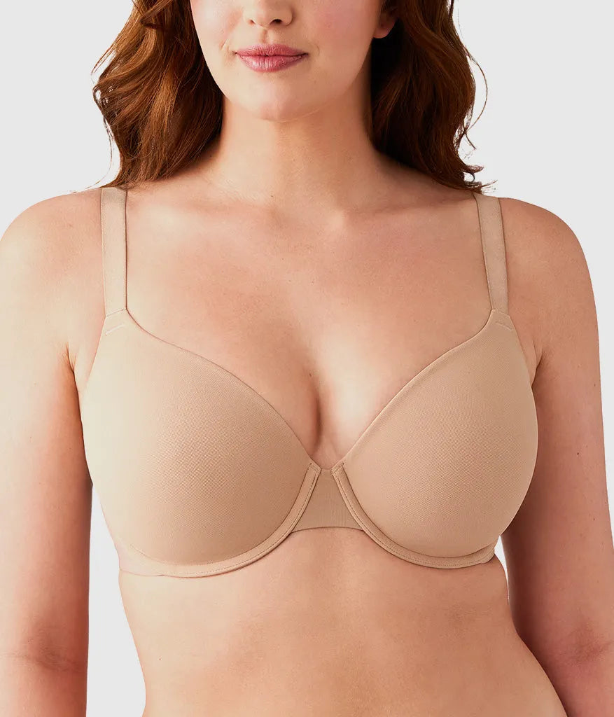 Shape Revelation® Shallow Top Underwire T-Shirt Bra: Praline