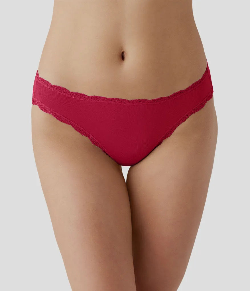 Inspired Eyelet Bikini: Cerise