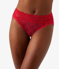 Lace Kiss Hi-Leg: Crimson Red