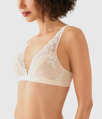 Embrace Lace® Wire Free Bralette: Sand/Ivory