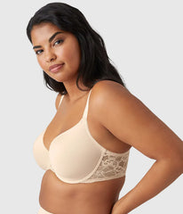 French Garden Seamless Underwire T-Shirt Bra: Sand