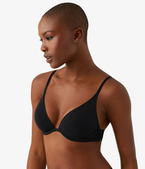 Cotton To A Tee Plunge T-Shirt Bra: Night