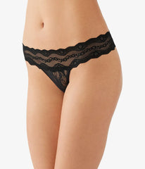 Lace Kiss Thong Panty Pack: White/Crimson Red/Night