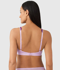 Embrace Lace® Wire Free Bralette: Lavender Sage/Dark Purple