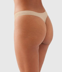 Understated Cotton Thong: Sand