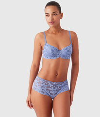 Feeling Famous Balconette Contour Bra: Country Blue/Bright White