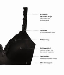 Softly Styled Wire Free T-Shirt Bra: Black