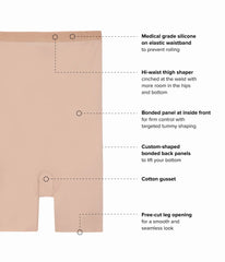 Shape Revelation® Hourglass Hi-Waist Thigh Shaper: Praline