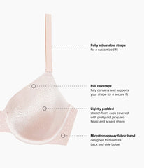 Back Appeal® T-Shirt Bra: Rose Dust