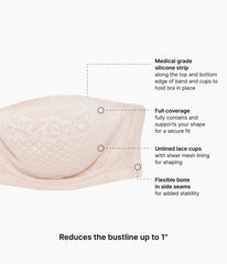 Visual Effects Strapless Minimizer Bra: Sand