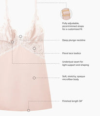 Modern Affair Chemise: Rose Dust/Angel Wing
