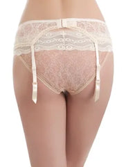 Lace Kiss Garter Belt: White